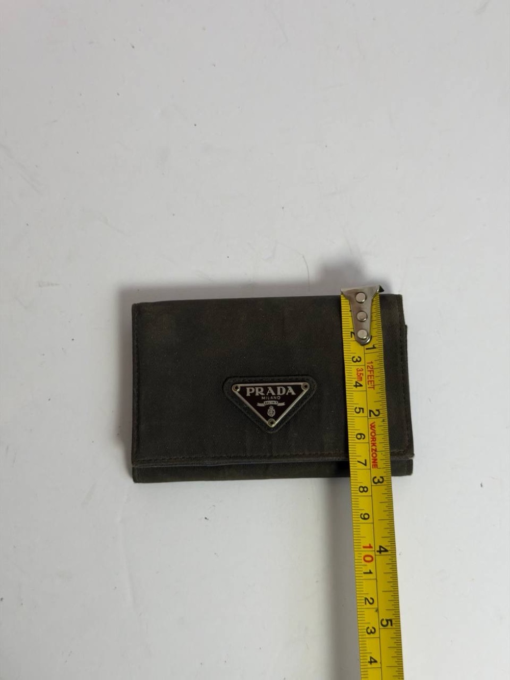 Prada Dark Green Nylon Flap Cardholder - Picture 10 of 15